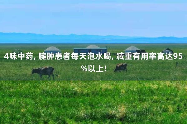 4味中药, 臃肿患者每天泡水喝, 减重有用率高达95%以上!