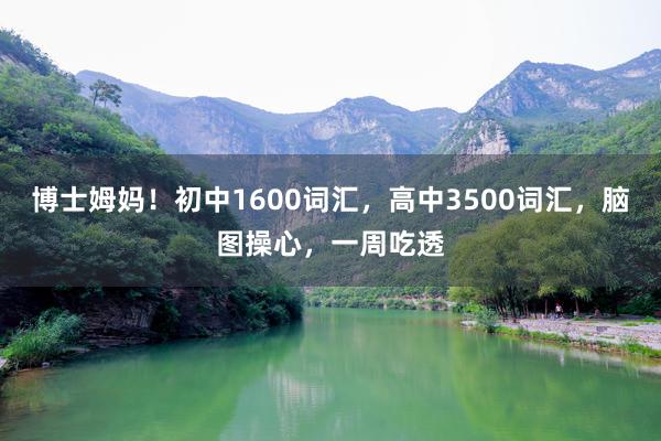 博士姆妈！初中1600词汇，高中3500词汇，脑图操心，一周吃透