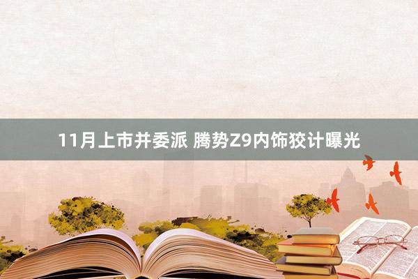 11月上市并委派 腾势Z9内饰狡计曝光